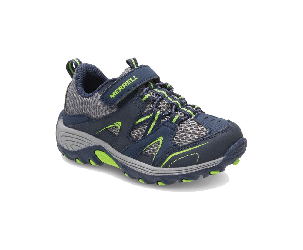 Buty Trekkingowe Merrell Dziecięce Granatowe/Zielone - Trail Chaser Jr. - 947362-FTQ